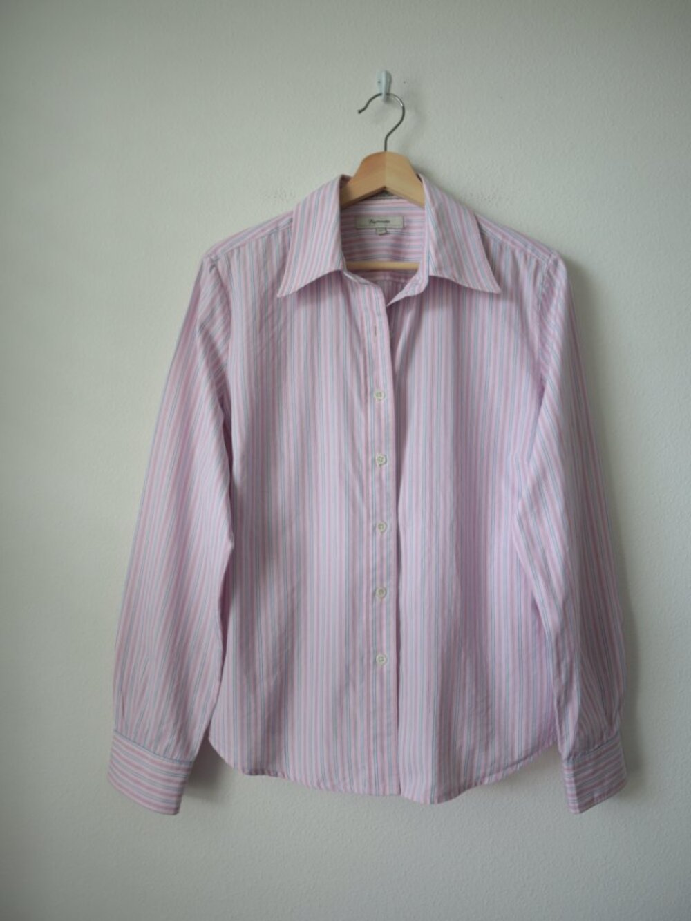 Faconnable Pink Stripe Button Down Shirt | M